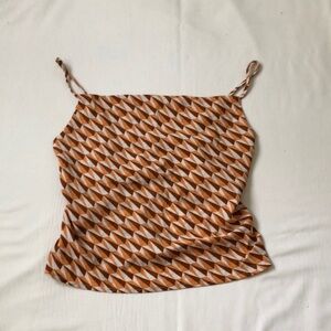 Orange Drap Top